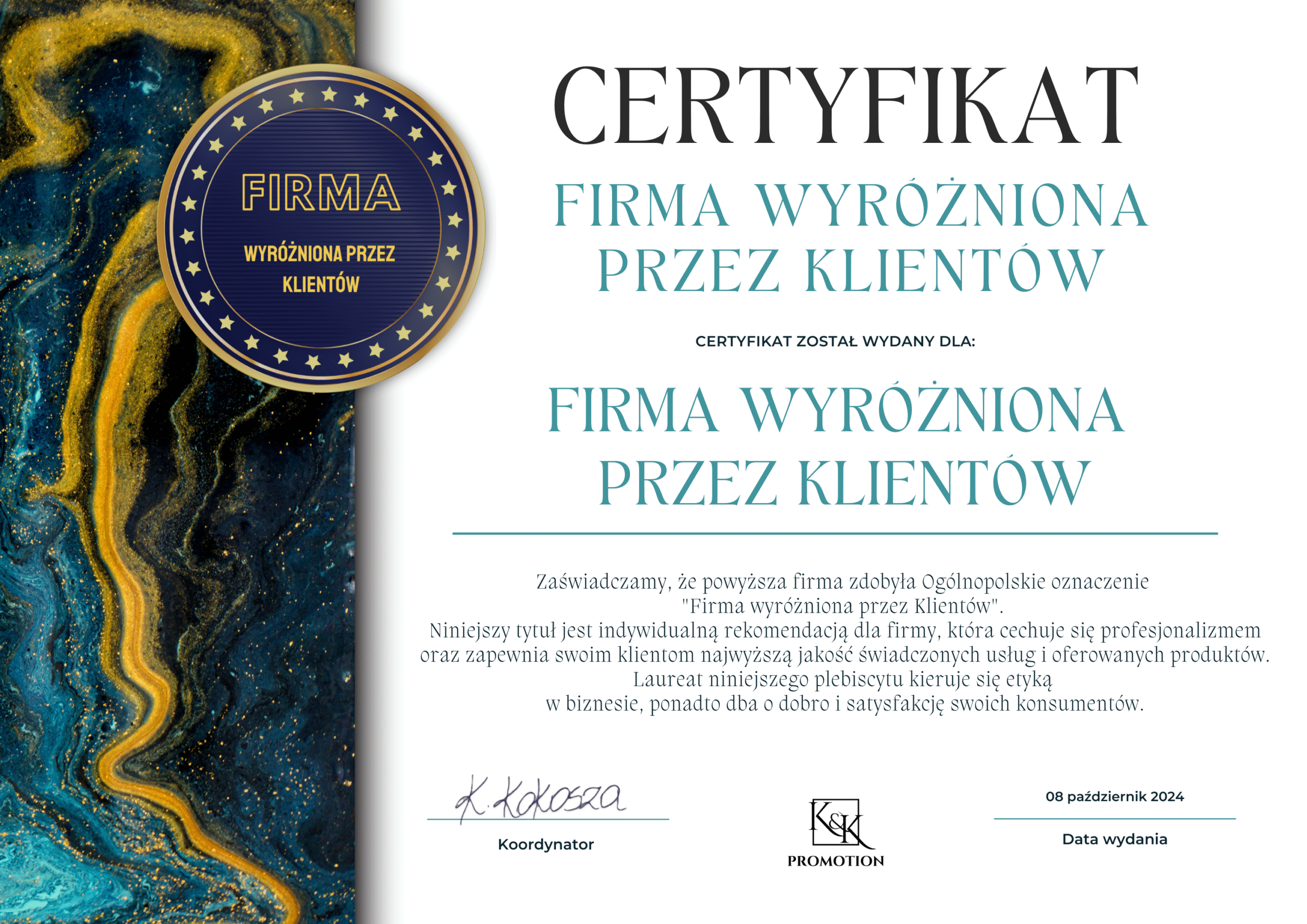 Firma wyróżniona przez Klirntów